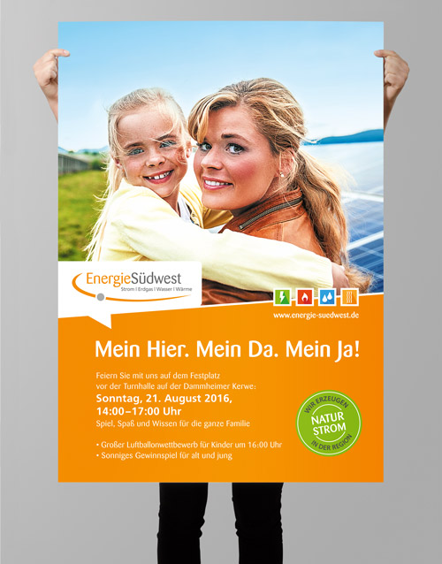 EnergieSüdwest AG, Strom,Werbemittel, Poster
