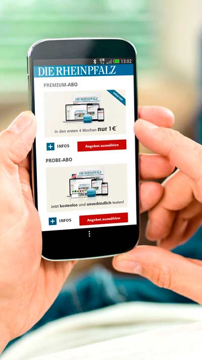 DIE RHEINPFALZ Meine Pfalz-to-go Landingpage