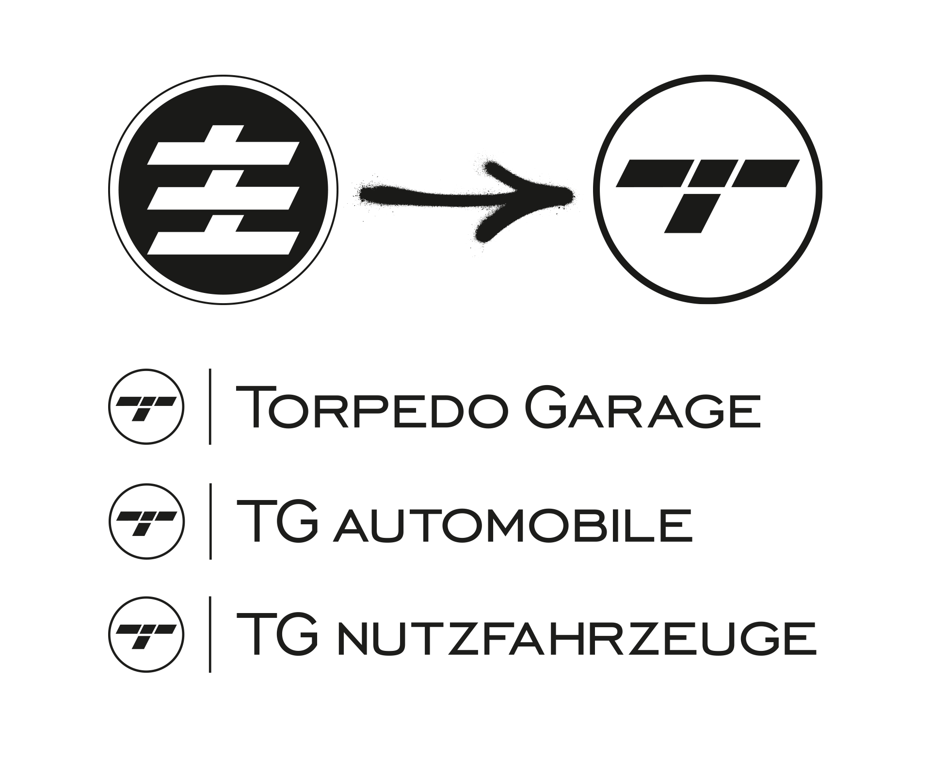 Logoentwicklung aus dem ursprünglichen Logo der Torpedo Gruppe